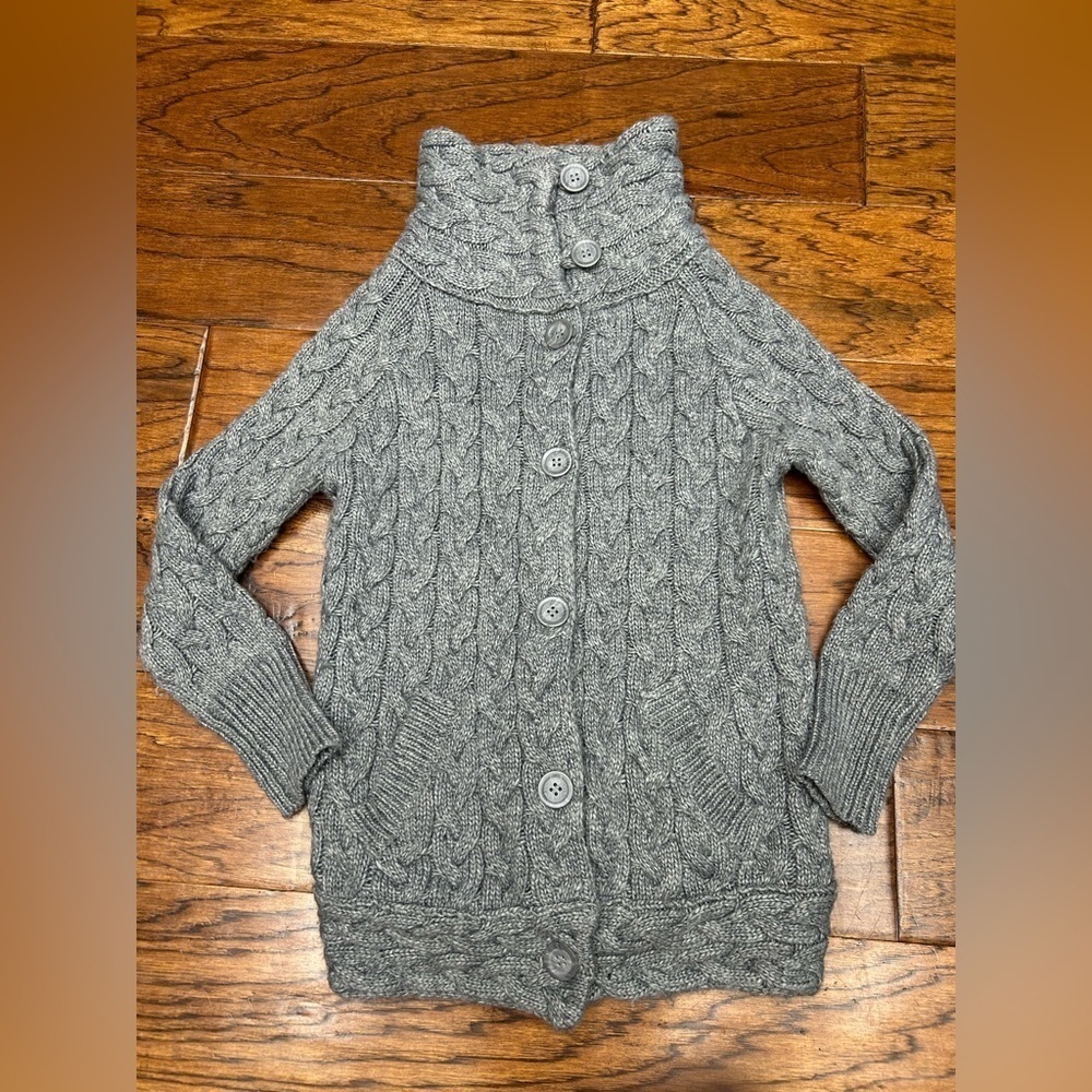 Zara knit button up turtleneck sweater - Picture 3 of 7
